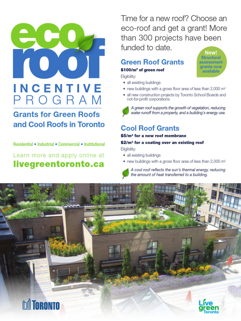 Eco Roof Incentive Program EBrochure | PDF | Stormwater | Natural ...
