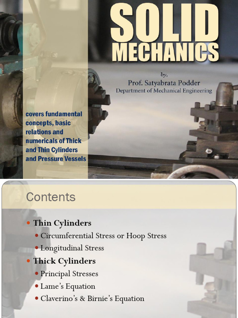 Module 04 Thin and Thick Cylinders | PDF | Stress (Mechanics ...