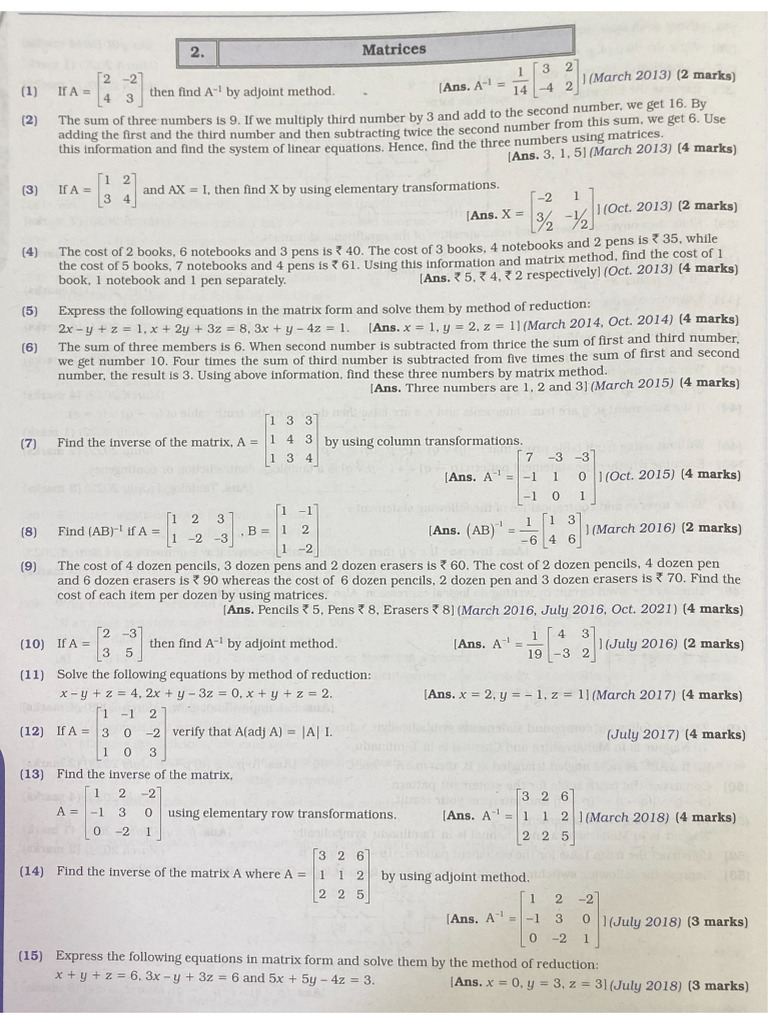2 Matrices | PDF