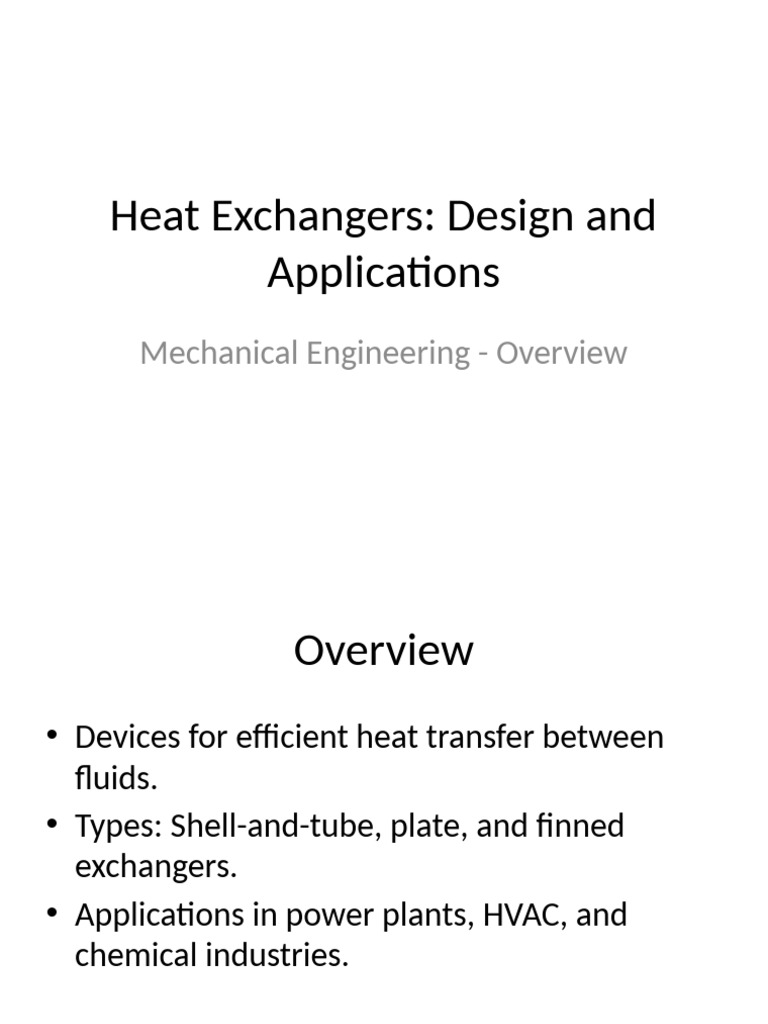 Heat Exchangers Design and Applications | PDF