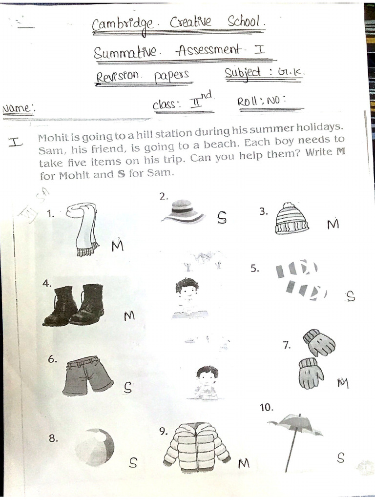 Class-2 S.a-1 G. K | PDF