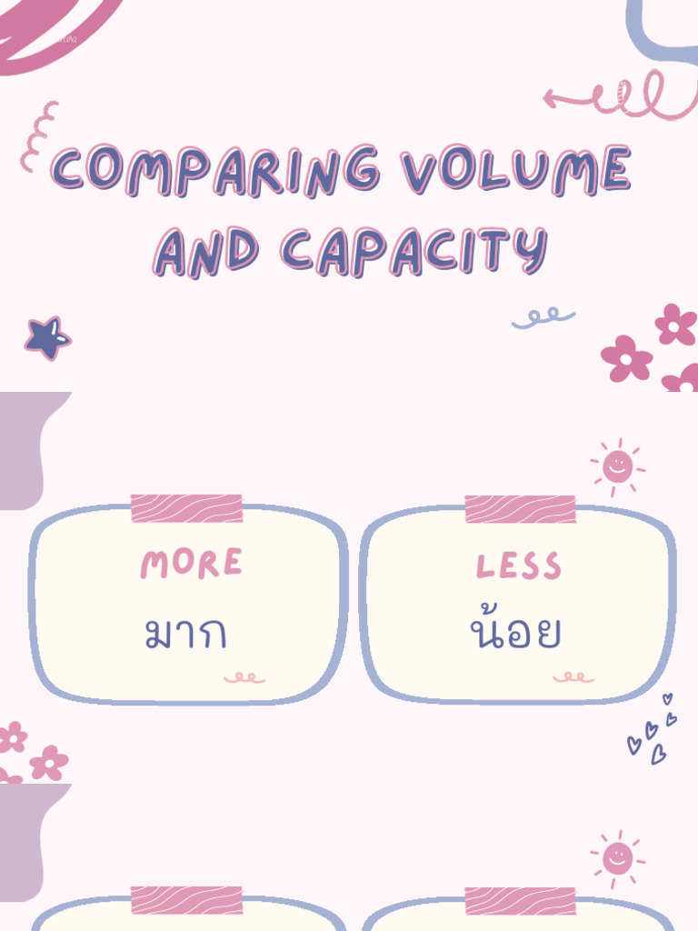 Comparing Volume and Capacity | PDF