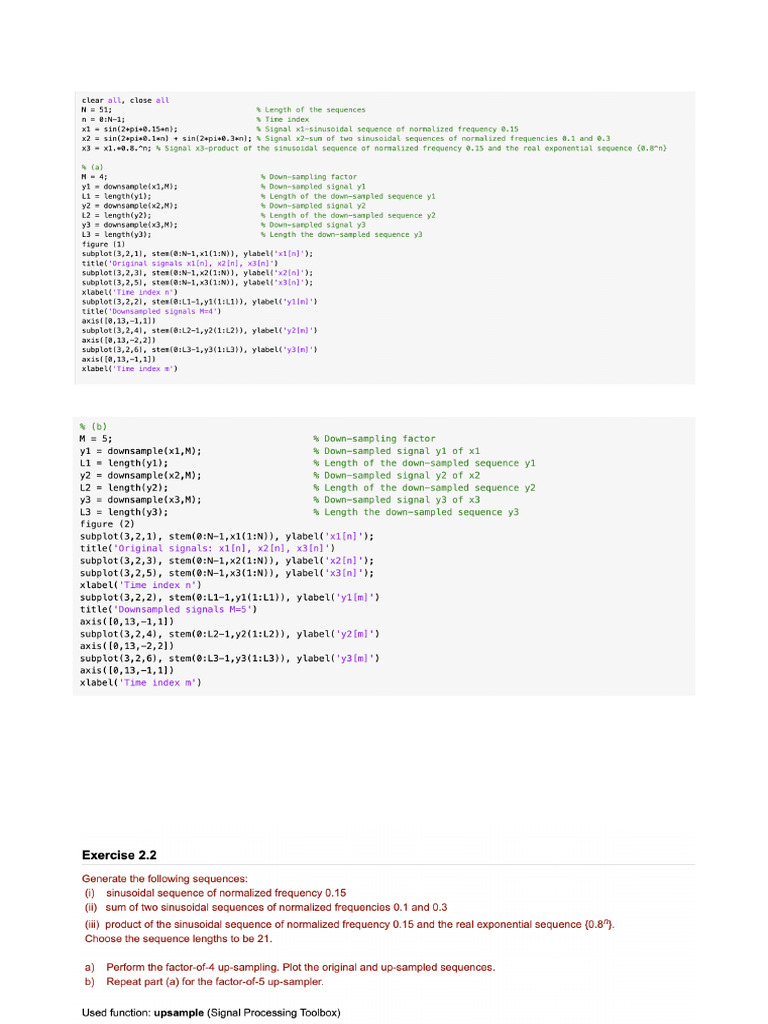 Decimation and Interpolation Multi Rate DSP ADSP Lab | PDF
