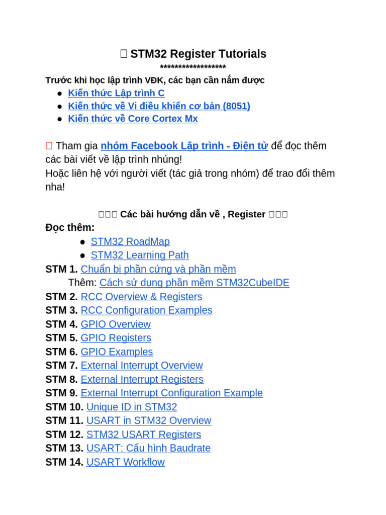 STM32 Register Tutorials | PDF