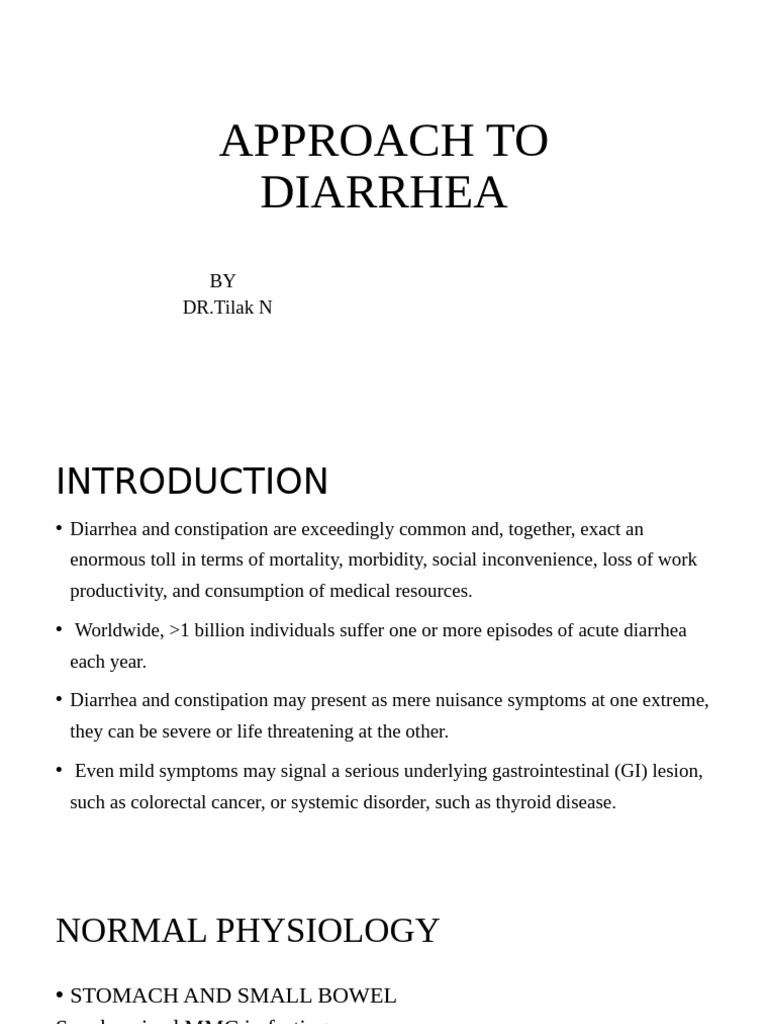 Understanding Diarrhea: Causes and Physiology | PDF | Diarrhea ...