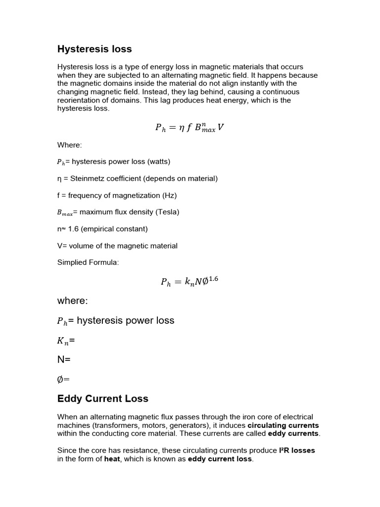 Understanding Mechanical Loss in Machines | PDF | Transformer ...