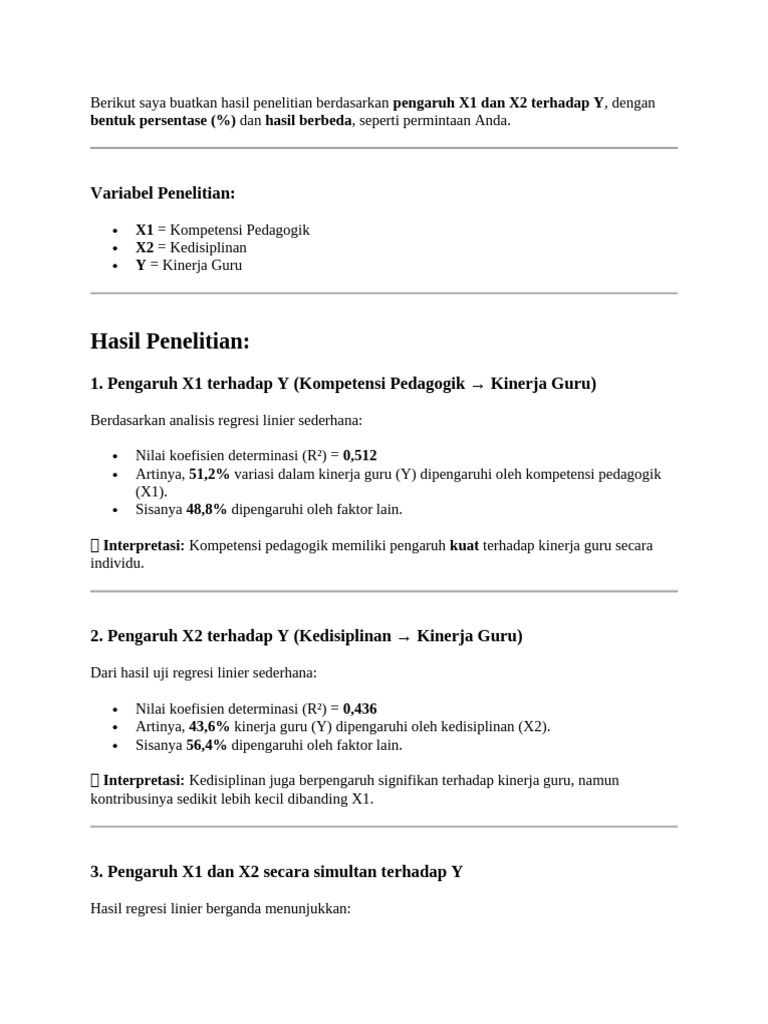 @hasil X1 % | PDF