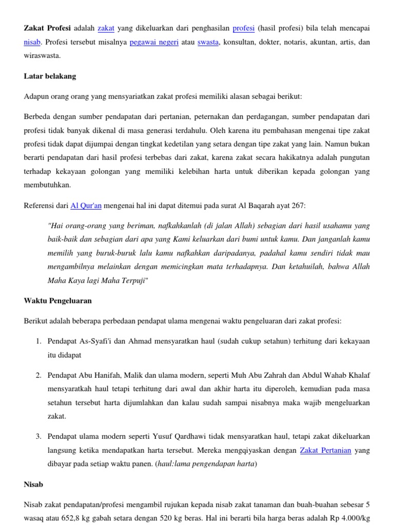 Zakat Profesi