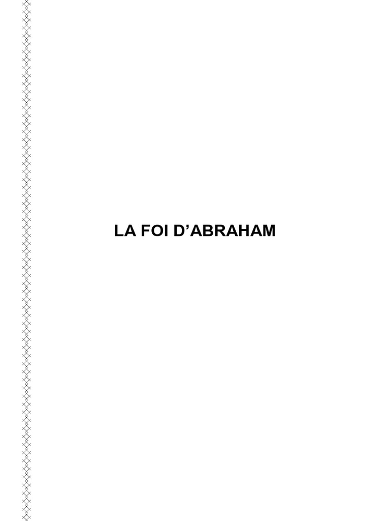 La Foi d'Abraham : Enseignement Spirituel | PDF | Abraham | Dieu