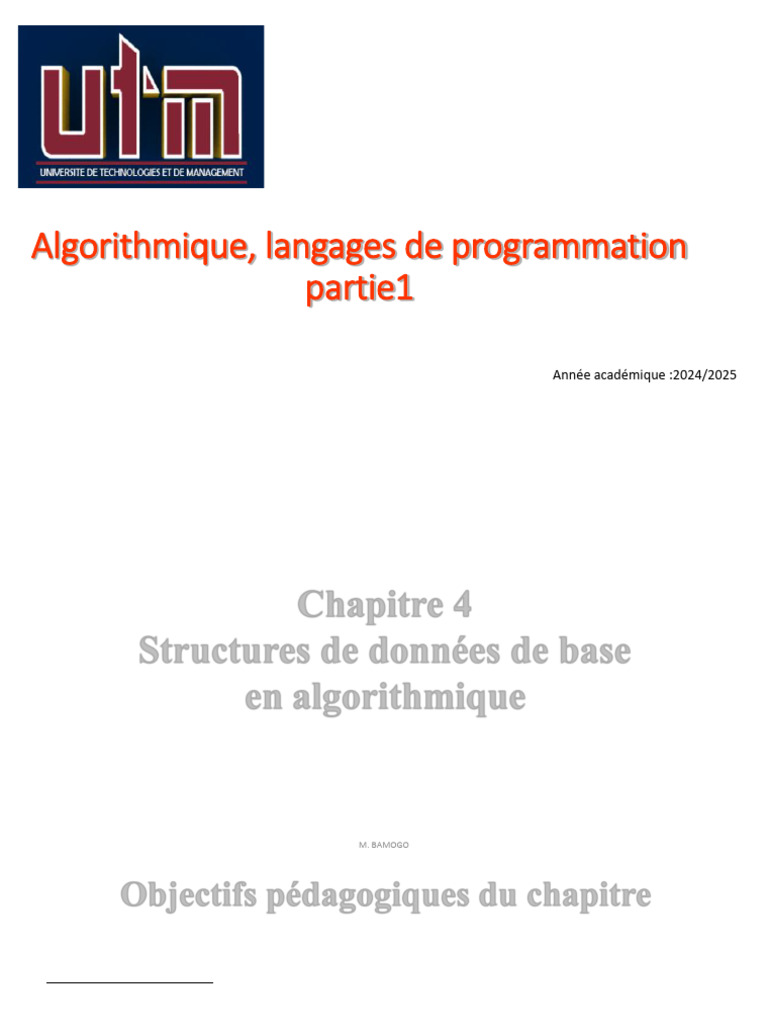 Structures de données en algorithmique | PDF | Matrice (Mathématiques ...