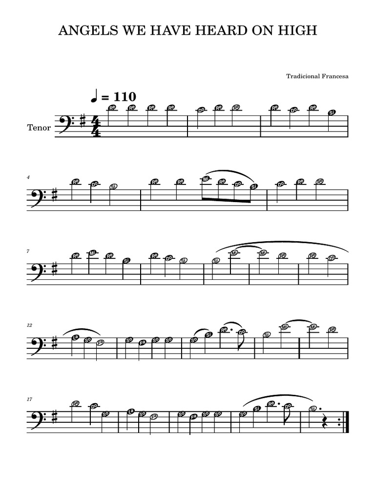 Angels We Have Heard On High-Tenor | PDF