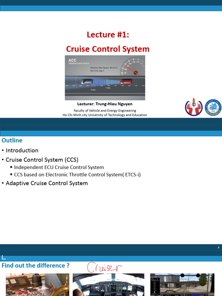 Cruise Control System Overview | PDF | Vehicles | Vehicle Technology