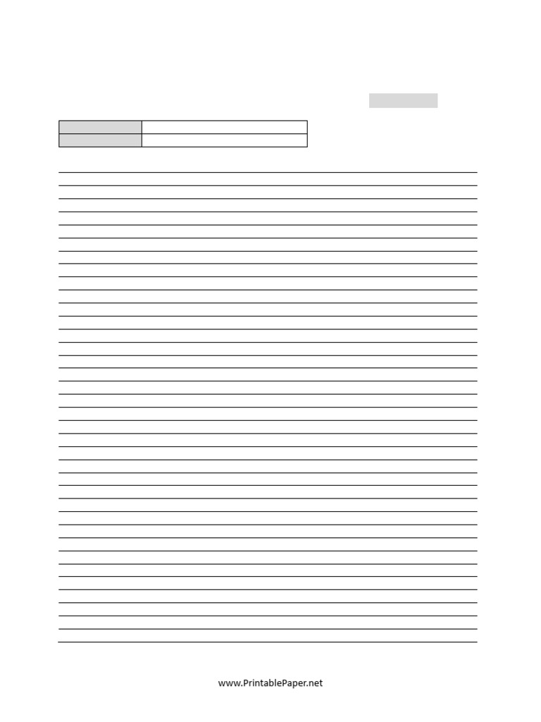 Printable Study Notes Template | PDF