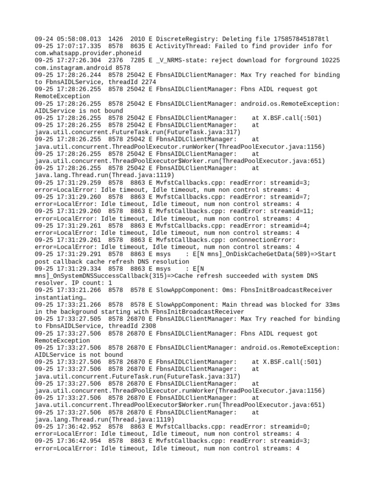 App Error Logs and Connection Issues | PDF | Domain Name System | Java ...