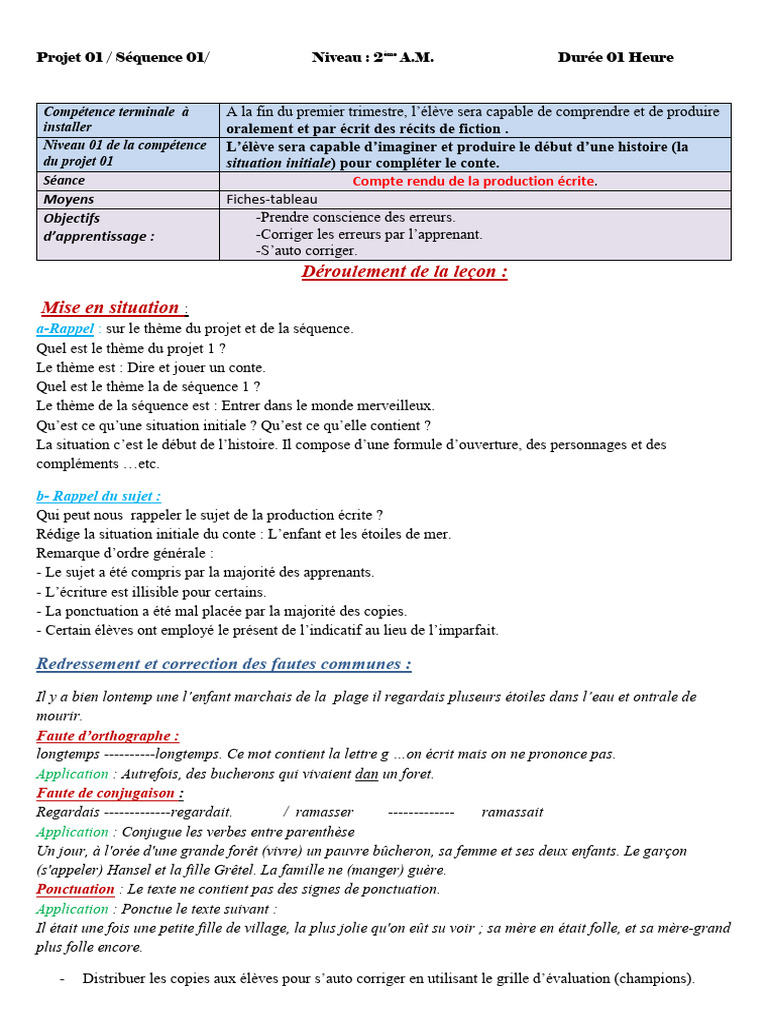 Compte rendu : L'enfant et les étoiles de mer | PDF | Linguistique