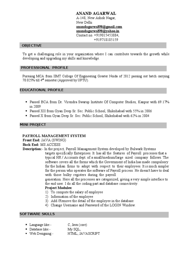 Anand Agarwal Resume and Projects | PDF | Business | Computers