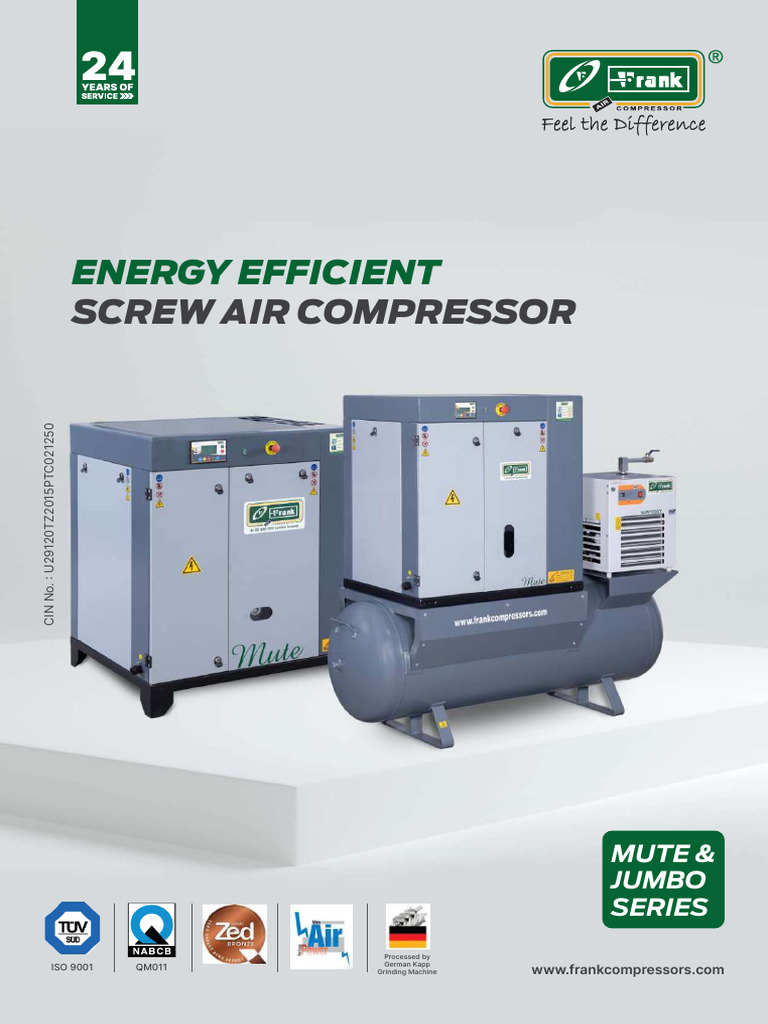 Energy Efficient Screw Air Compressors | PDF | Efficient Energy Use ...
