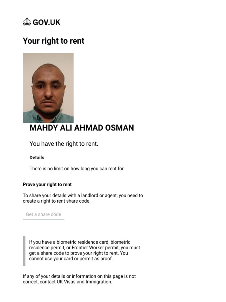 Your Right To Rent - GOV - Uk | PDF