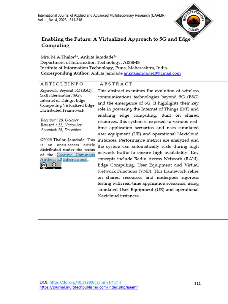 Virtualized 5G and Edge Computing Framework | PDF | Virtual Machine ...