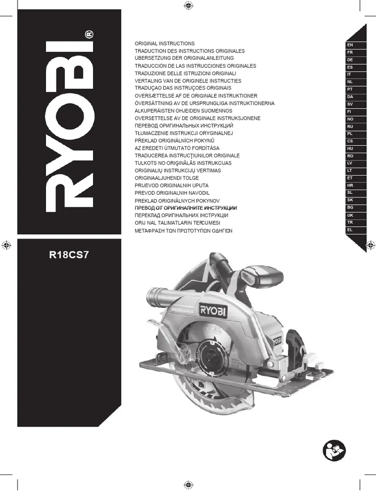 Manual de Usuario RYOBI R18CS7 (Español - 154 Páginas) | PDF