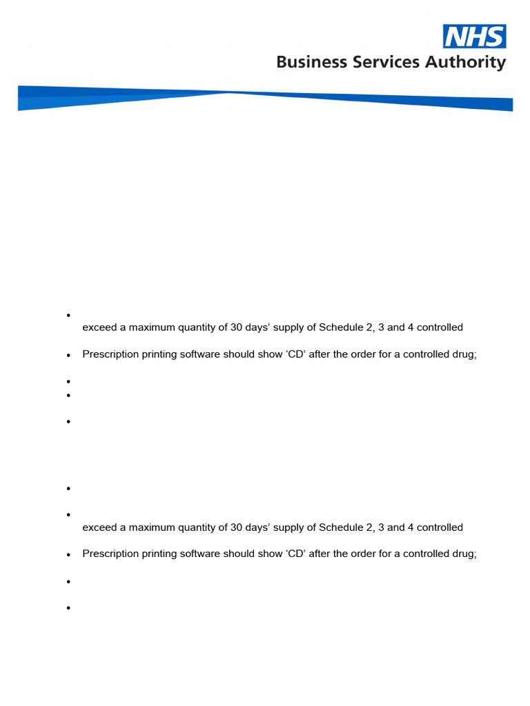 UK Controlled Drug Prescription Guide | PDF | Medical Prescription ...