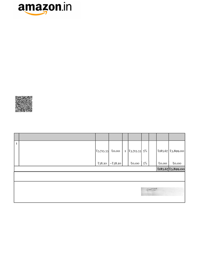 Amazon Tax Invoice for Projector Purchase | PDF | Invoice | Business