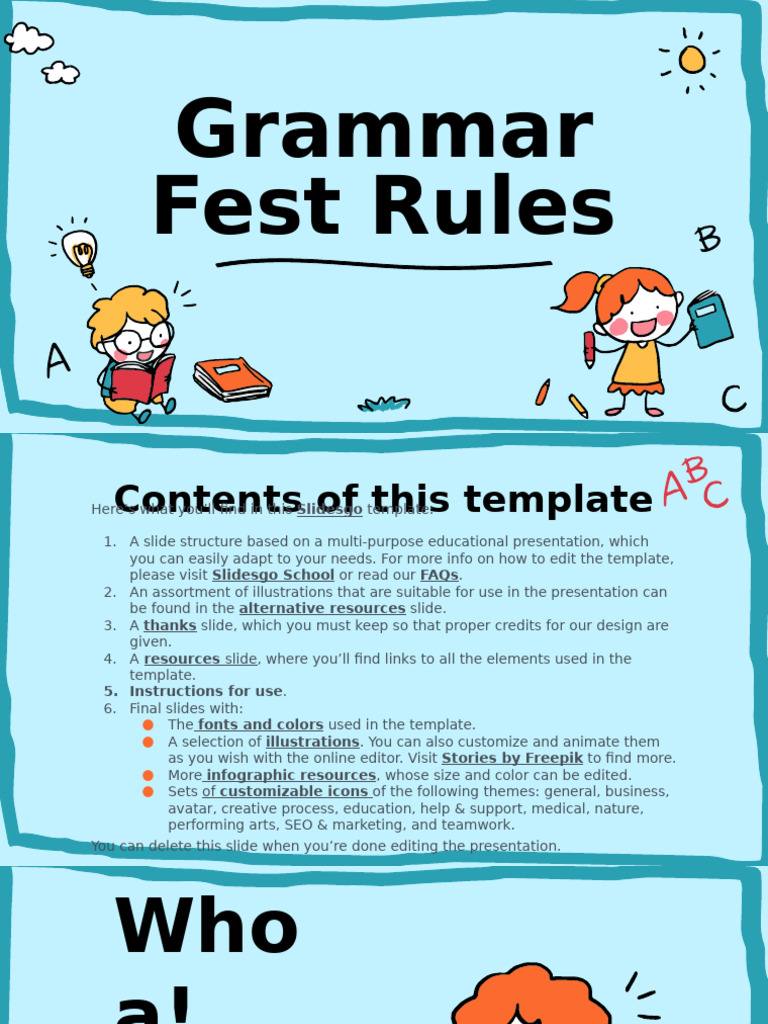 English Language Grammar Rules - by Slidesgo | PDF | Planets In ...