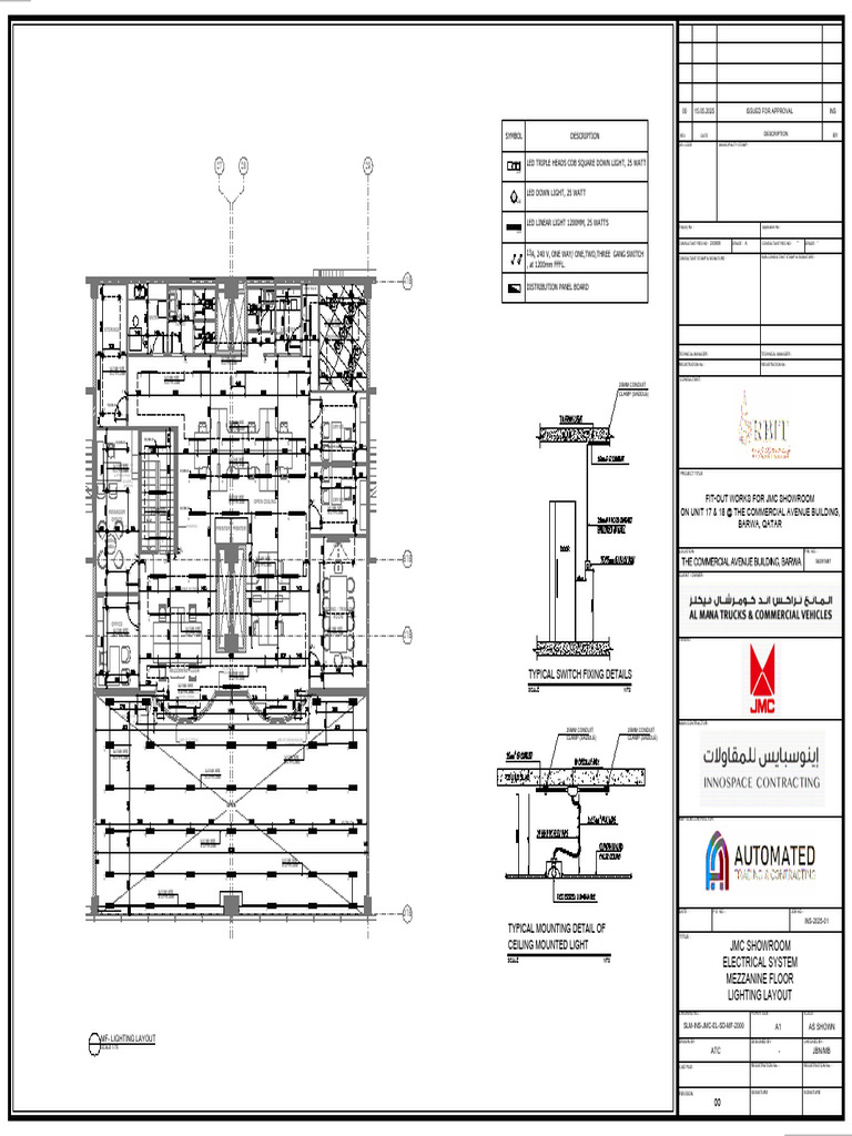 JMC Showroom Electrical Layout Plan | PDF | Building Engineering