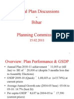 Annual Plan Discussions - Bihar Planning Commission