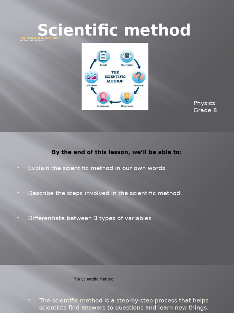 Scientific Method G8 | PDF | Scientific Method | Experiment