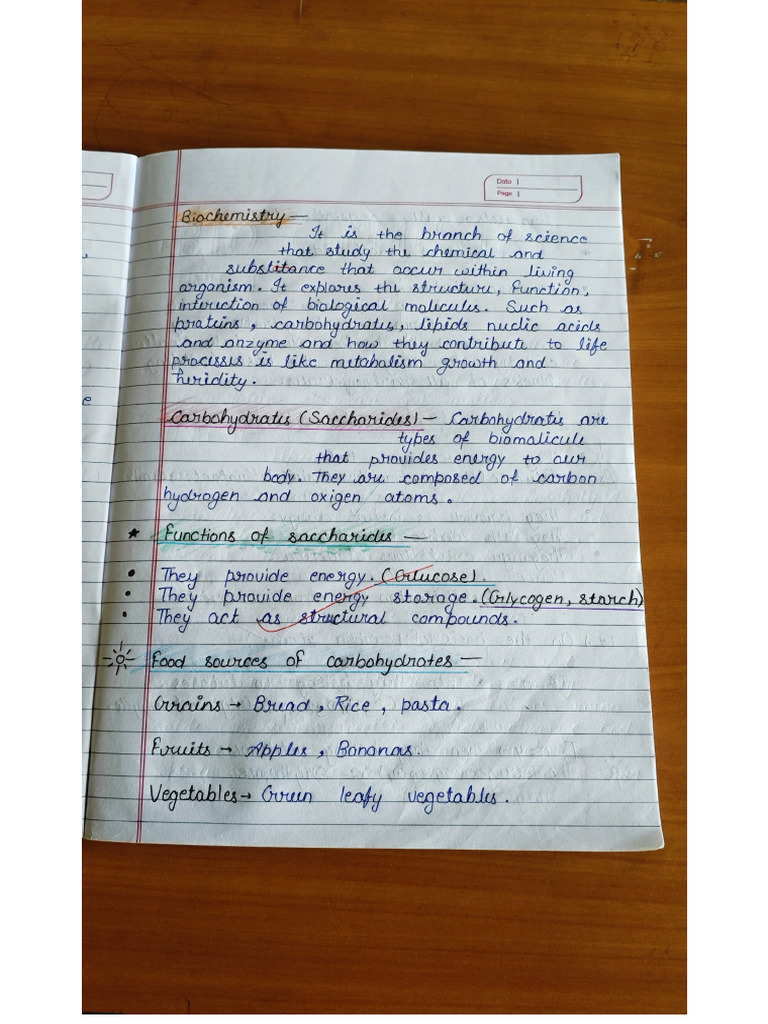 Biochemistry Notes Till 24 September | PDF