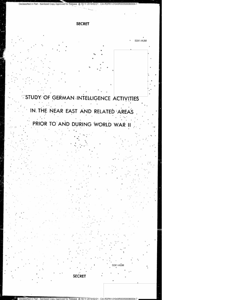Study of German Intelligence | PDF