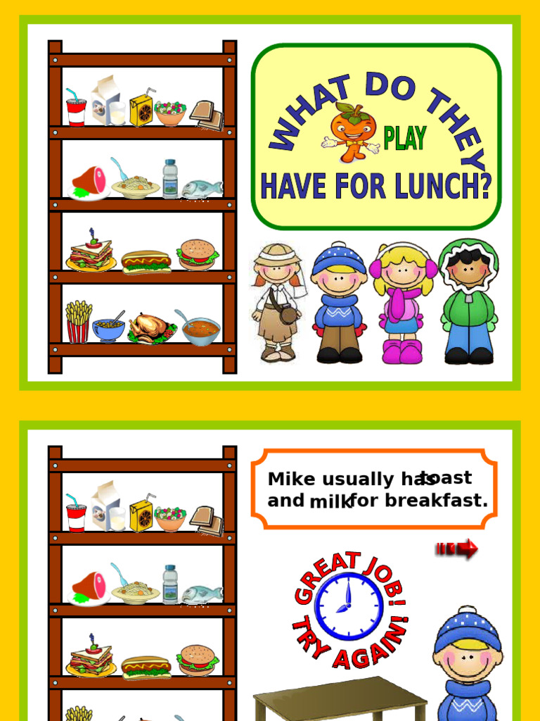 Time For Lunch Game | PDF