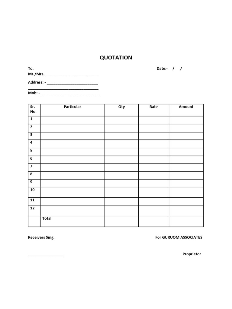 Quotation | PDF
