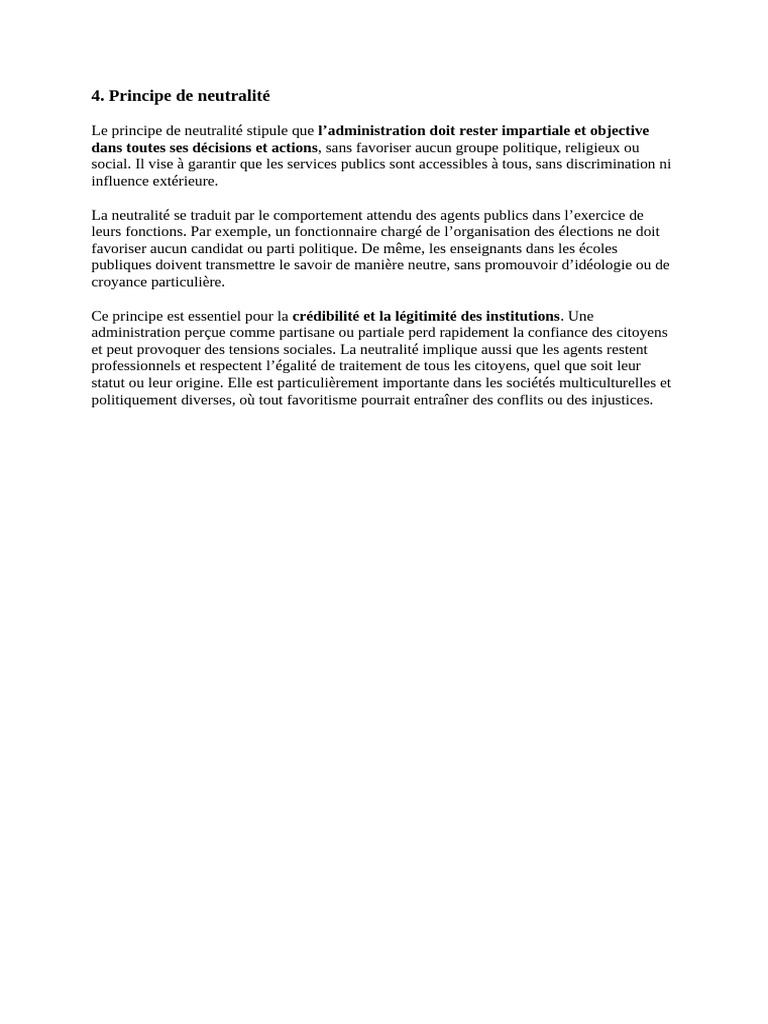 Neutralité et impartialité des agents publics | PDF