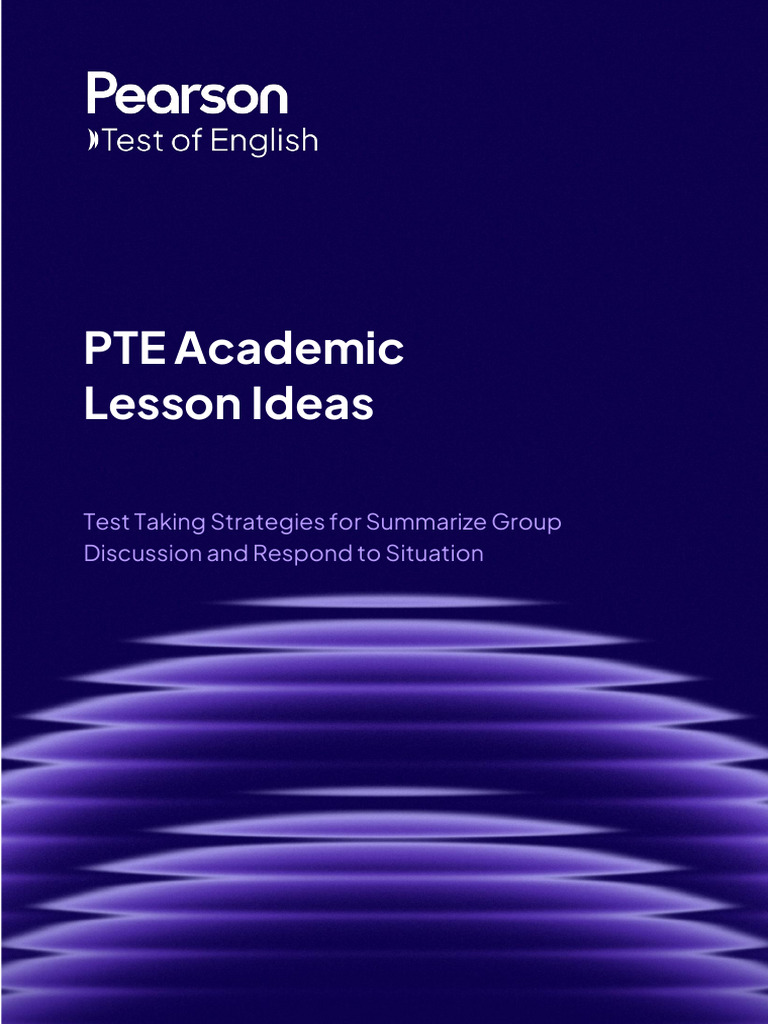 Pte Lesson Ideas Summarise Group Discussion | PDF | Reading ...
