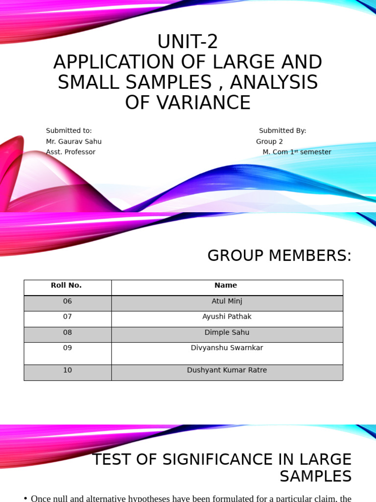Large vs Small Sample Analysis | PDF