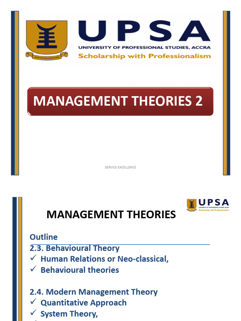 Behavioral Management Theories Overview | PDF | System | Psychological ...