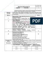 Marketing Management-II - GU Syllabus