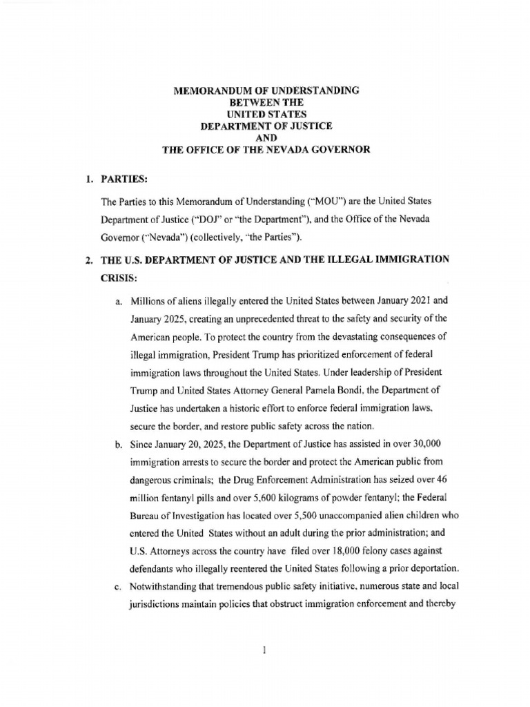 Nevada's Commitment to Immigration Enforcement | PDF | Sanctuary City ...