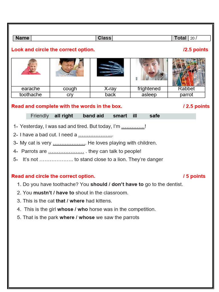 Fun English Exercises for Kids | PDF
