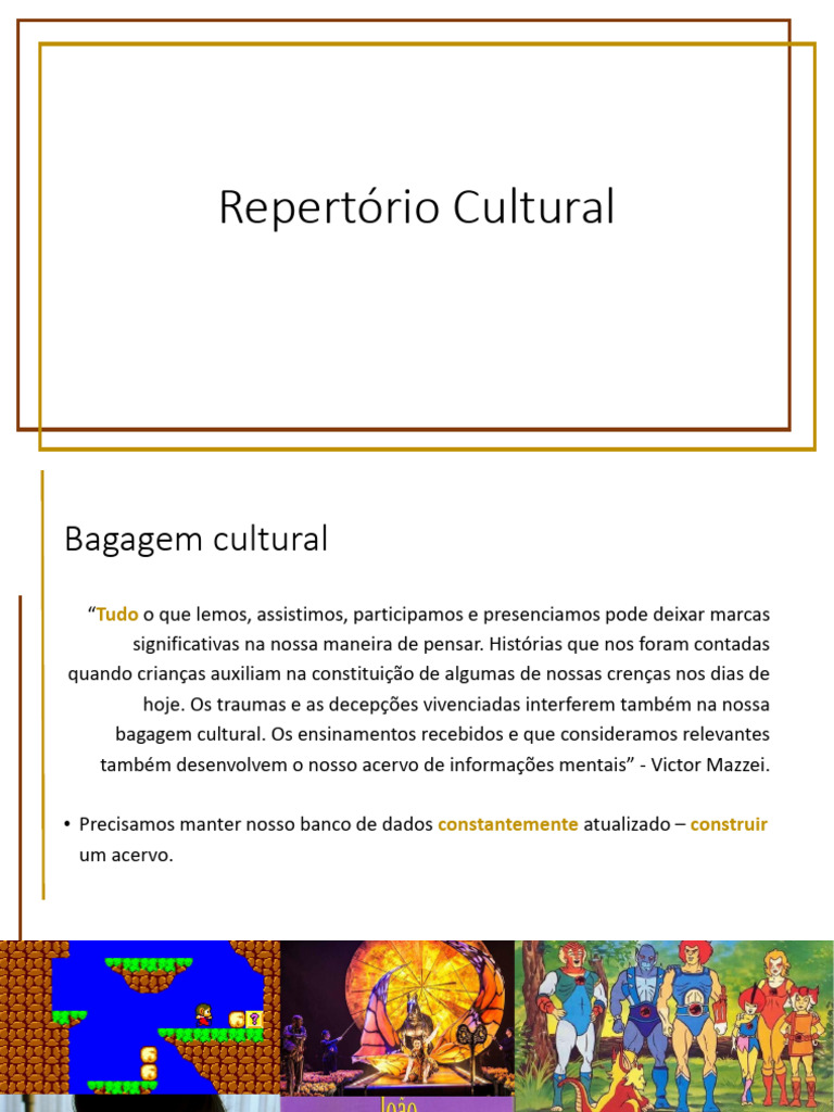 Aula - Repertório Cultural | PDF | Publicidade | Pensamento