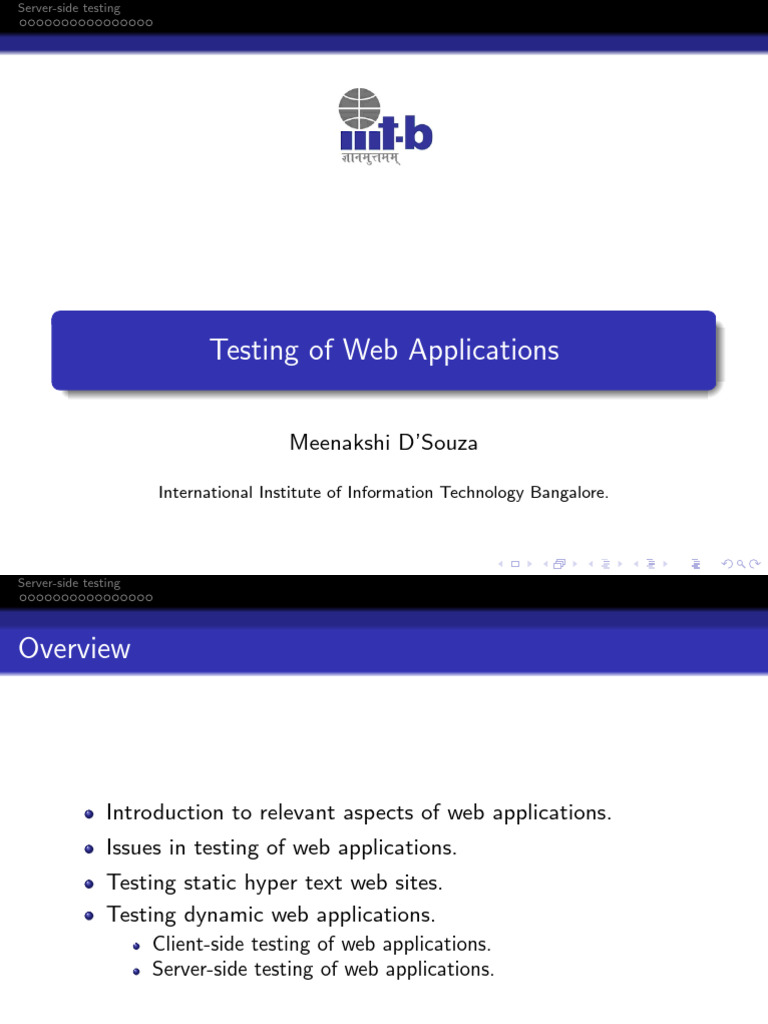 Server Side Testing Web Apps | PDF | Client–Server Model | Web Application