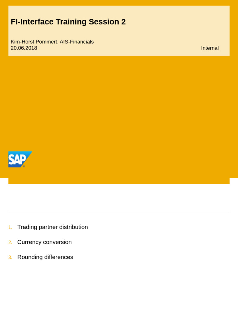 FI-Interface Training: Trading Partners & Currency | PDF | Ibm Db2 ...