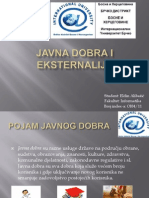 Javna Dobra I Eksternalije