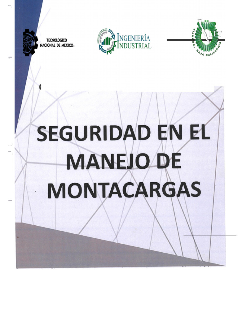 Manual de Seguridad en El Manejo de Montacargas Curso | PDF | Máquina ...