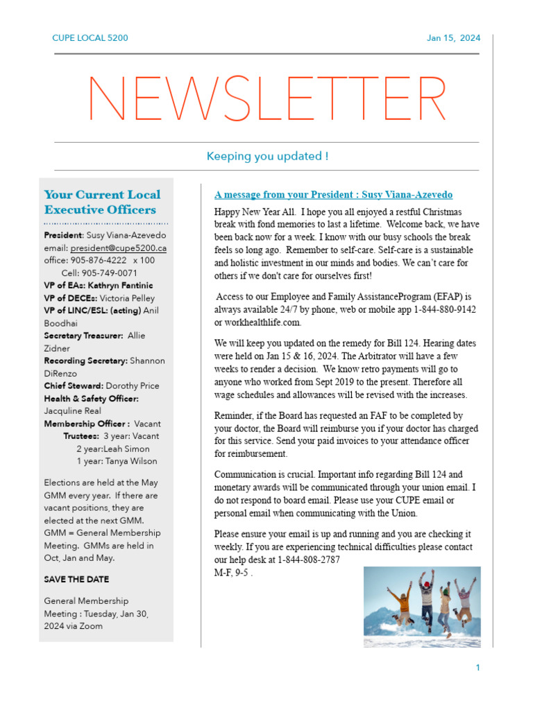 Newsletter: Your Current Local Executive Officers | PDF | Facebook ...