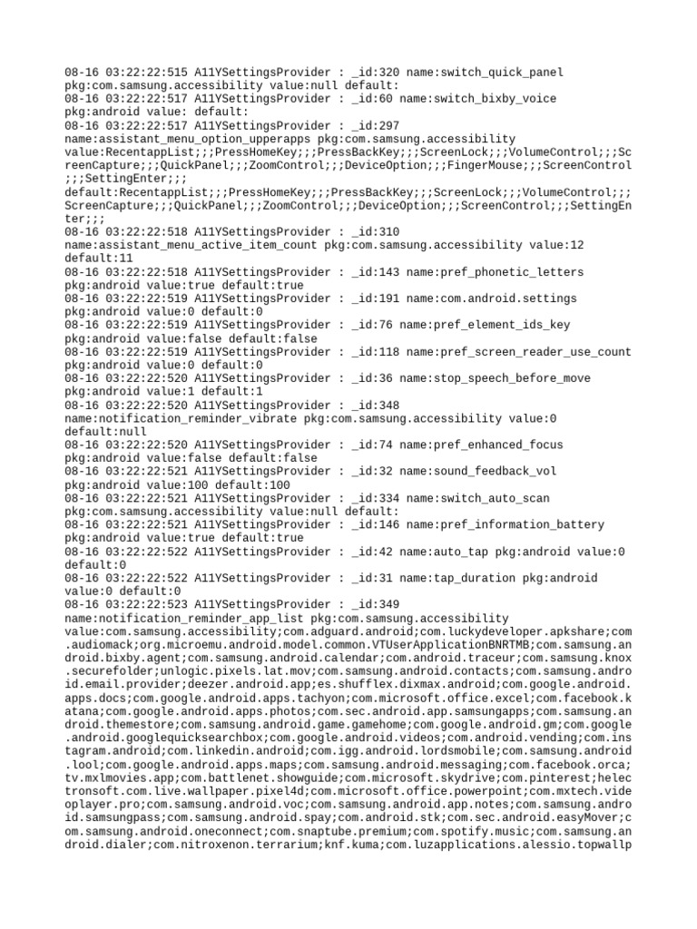 A11yprovider Log | PDF | Mobile Software | Android (Operating System)