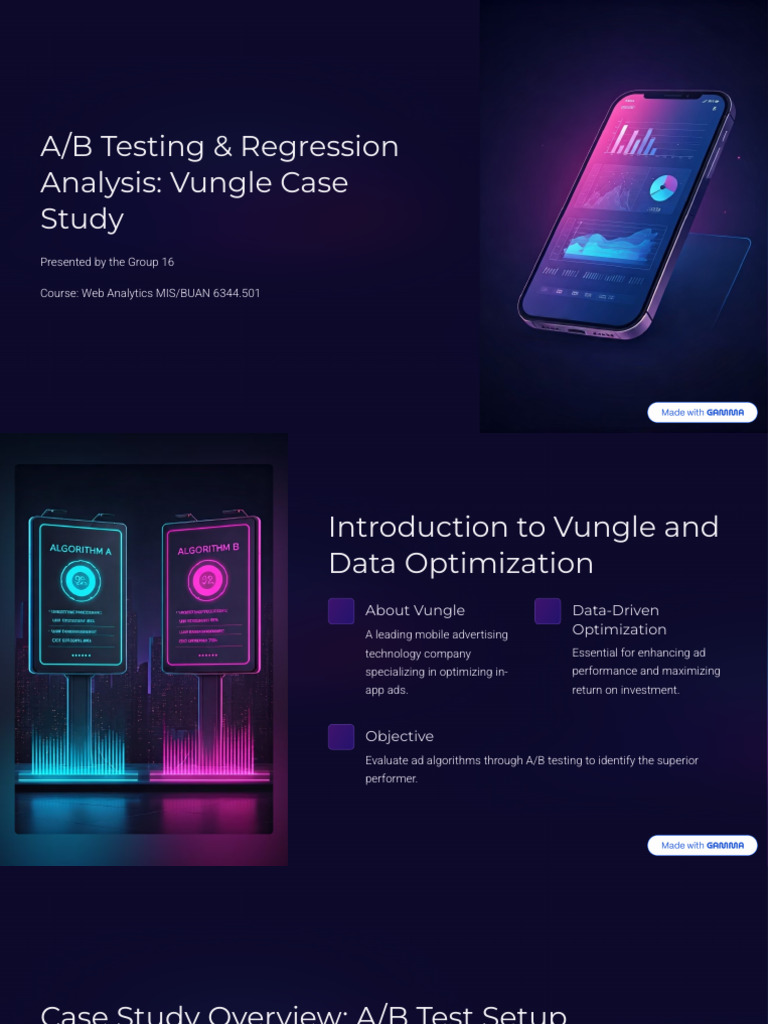 AB Testing and Regression Analysis Vungle Case Study | PDF | Statistics ...