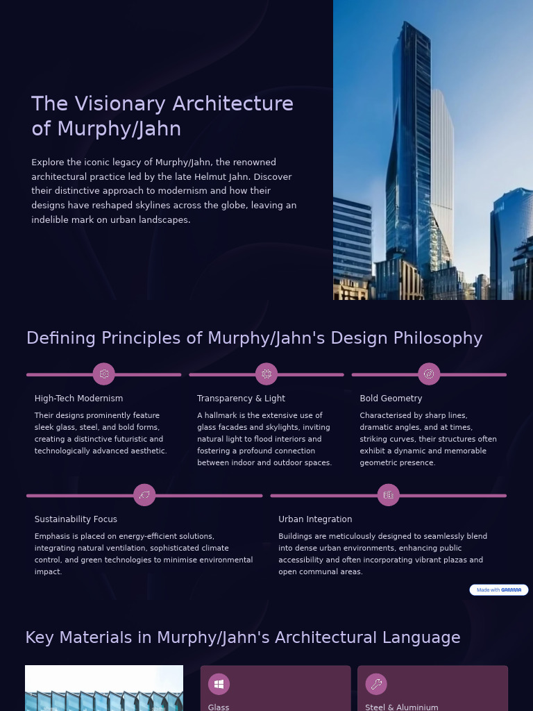 The Visionary Architecture of MurphyJahn | PDF | Architectural Design ...